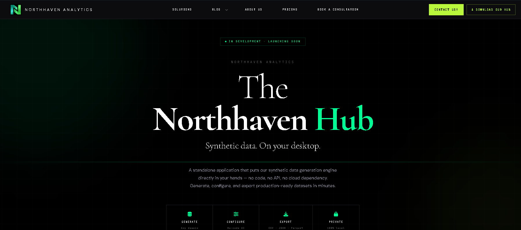 Northhaven Hub: The Ultimate Synthetic Data Platform
